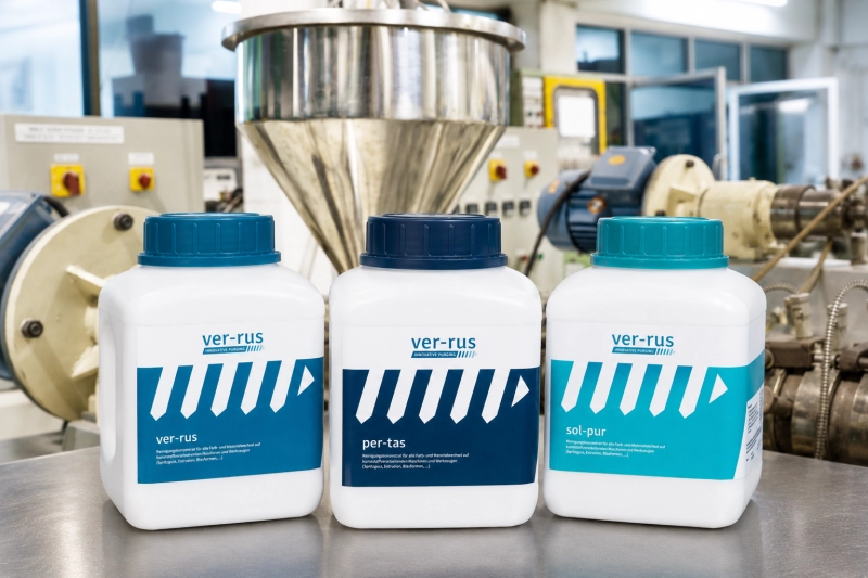Schroefreiniging voor extruders en spuitgietmachines