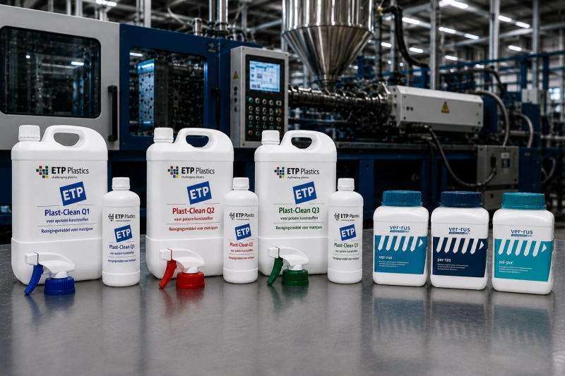 Reinigingsmiddelen voor matrijzen en plasticeerschroeven