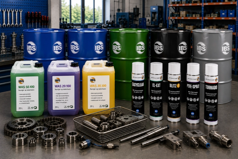 Industriële reinigingsmiddelen, koudontvetters, WAS reinigers en technische sprays